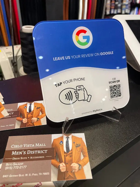 SnapReview plate on a counter